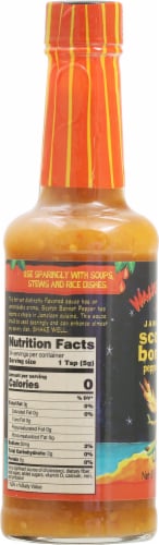 Walkerswood Hot Jamaican Scotch Bonnet Pepper Sauce Perspective: left