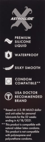 Astroglide X Premium Silicone Personal Lubricant - 2.5 oz Perspective: left