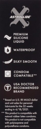 Astroglide X Premium Silicone Personal Lubricant - 2.5 oz Perspective: left