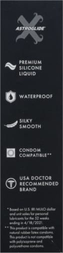 Astroglide Premium Waterproof Silicone Liquid Personal Lubricant Perspective: left