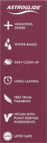 Astroglide® Lube Plus™ Libido Water-based Arousal Lube Perspective: left