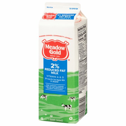 Meadow Gold 2% Reduced Fat Milk Perspective: left