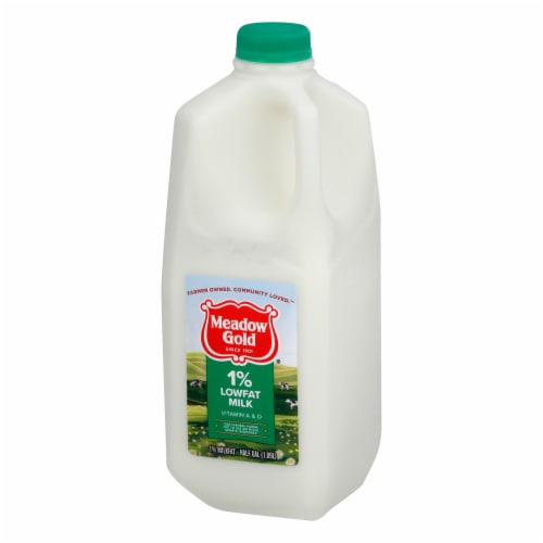 Meadow Gold 1% Lowfat Milk Perspective: left