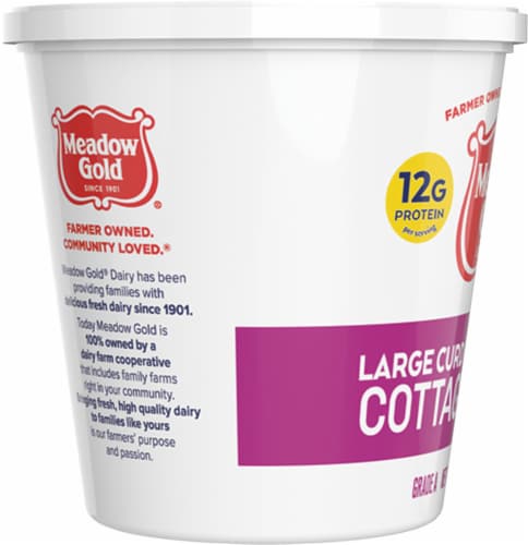 Meadow Gold Large Curd Cottage Cheese Perspective: left