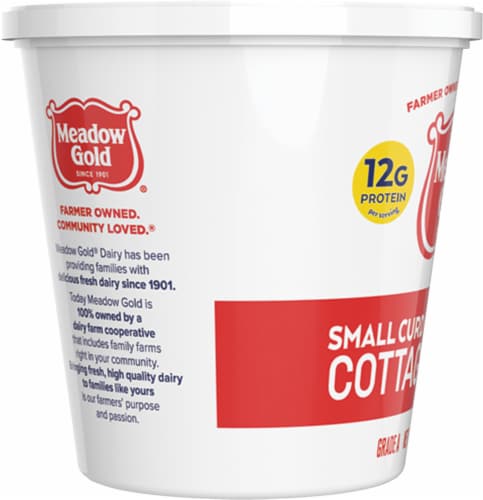 Meadow Gold Small Curd Cottage Cheese Perspective: left