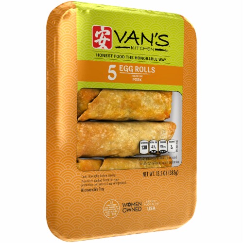 Van's Pork Egg Rolls Perspective: left