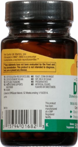 Country Life DMAE 350 mg Vegetarian Capsules Perspective: left