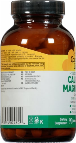 Country Life® Calcium 1000 mg & Magnesium 500 mg Tablets Perspective: left