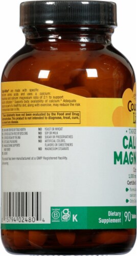 Country Life® Calcium 1000 mg & Magnesium 500 mg Tablets Perspective: left