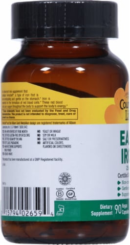 Country Life® Easy Iron Vegetarian Capsules 25mg Perspective: left