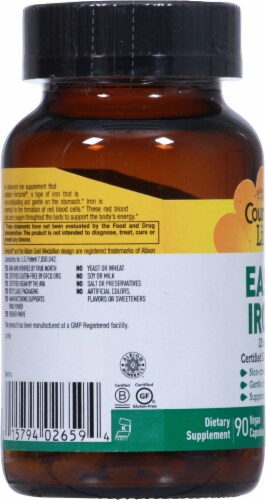 Country Life® Easy Iron Vegetarian Capsules 25mg Perspective: left