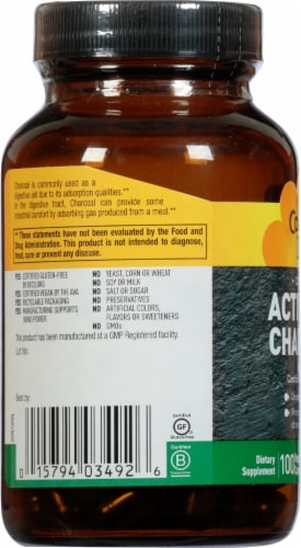 Country Life® Activated Charcoal Capsules 260mg Perspective: left