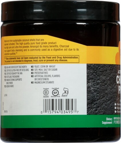 Country Life Activated Coconut Charcoal Powder Perspective: left