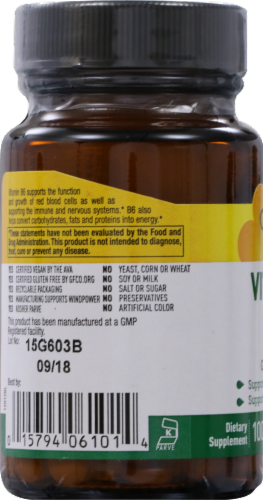 Country Life Vitamin B6 Tablets 50mg Perspective: left