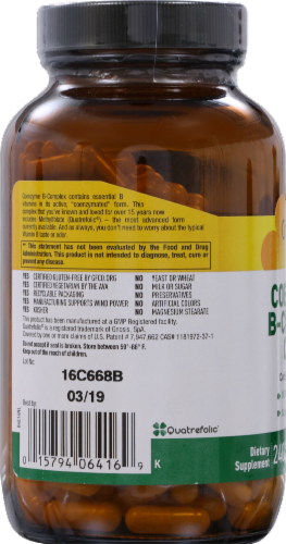 Country Life Coenzyme B-Complex Vegetarian Capsules 240 Count Perspective: left