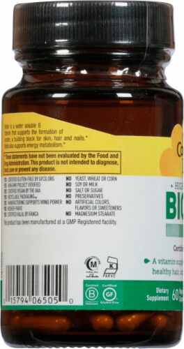 Country Life High Potency Biotin Vegan Capsules 5mg Perspective: left