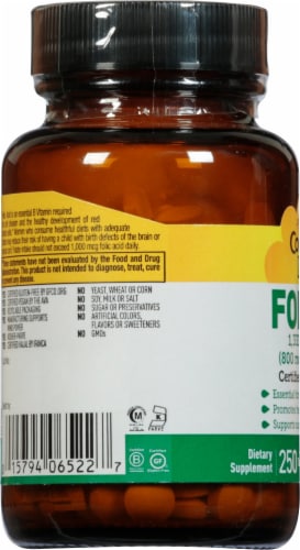 Country Life Folic Acid Tablets 250 Count Perspective: left