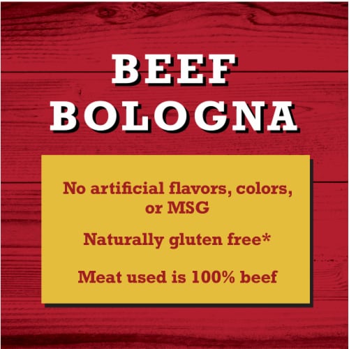 Beef Bologna Sliced Deli-Style Lunch Meat Perspective: left