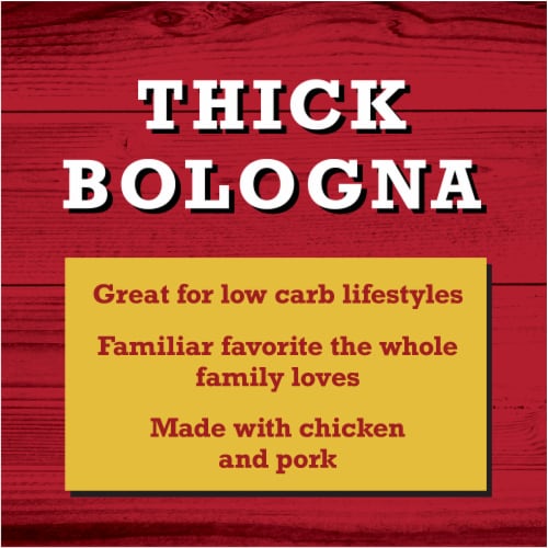 Thick Bologna Sliced Deli-Style Lunch Meat Perspective: left