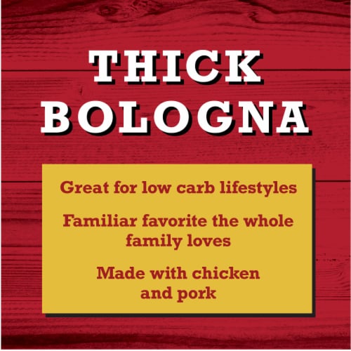 Thick Bologna Sliced Deli-Style Lunch Meat Perspective: left