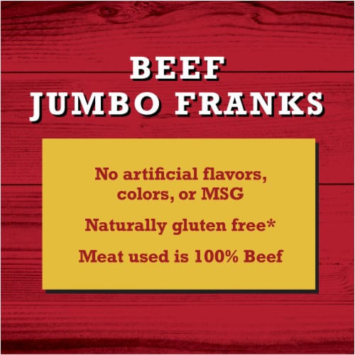 Beef Jumbo Franks Hot Dogs Perspective: left