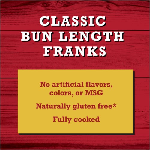 Classic Bun Length Franks Hot Dog Perspective: left