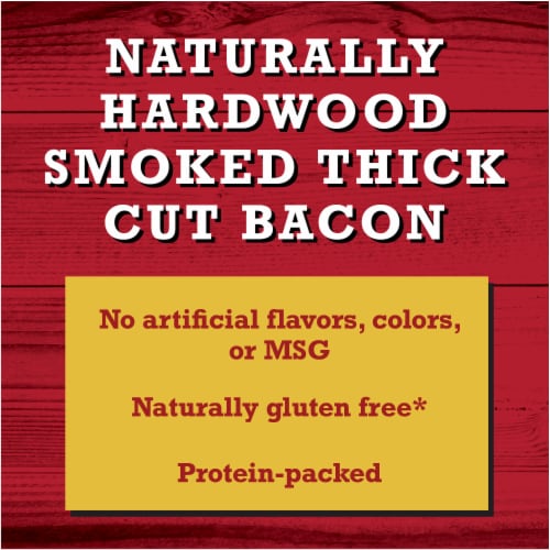Naturally Hardwood Smoked Thick Cut Bacon Perspective: left