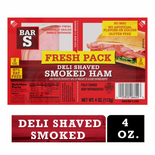 Fresh Pack Deli Shaved Smoked Ham Lunch Meat Perspective: left