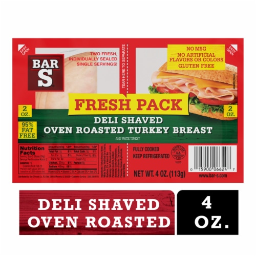 Fresh Pack Deli Shaved Oven Roasted Turkey Breast Lunch Meat Perspective: left