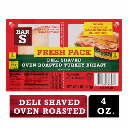 Fresh Pack Deli Shaved Oven Roasted Turkey Breast Lunch Meat Perspective: left