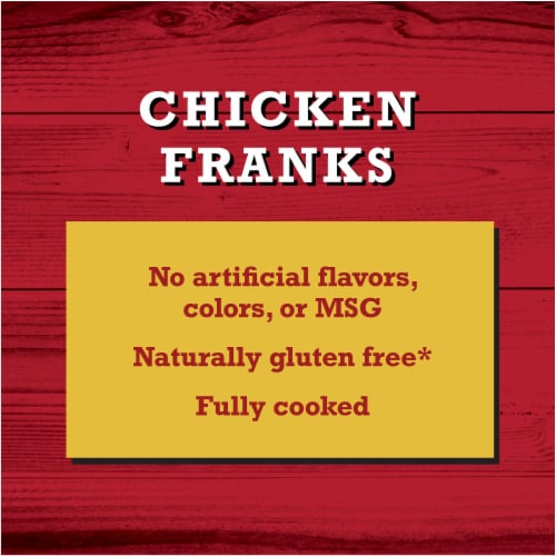 Chicken Franks Hot Dogs Perspective: left