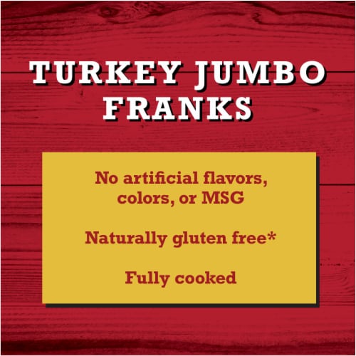 Turkey Jumbo Franks Hot Dogs Perspective: left