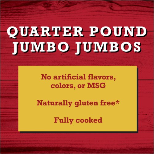 Quarter Pound Jumbo Jumbos Franks Perspective: left