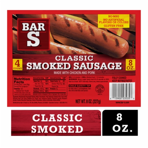 Classic High Protein Smoked Sausage Perspective: left