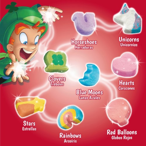 General Mills Lucky Charms Large Size Cereal Perspective: left