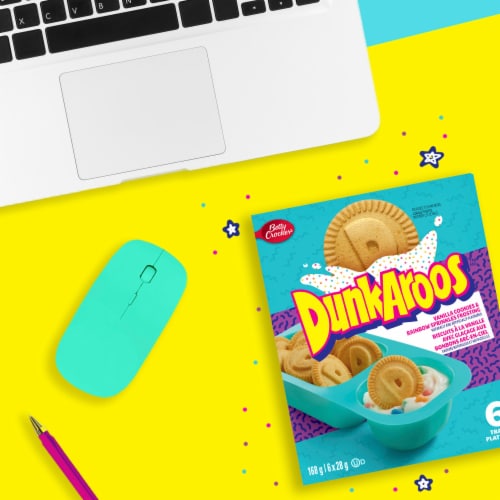 Dunkaroos Vanilla Cookies and Rainbow Chip Frosting Perspective: left