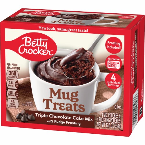 Betty Crocker Mug Treats Triple Chocolate Cake Perspective: left