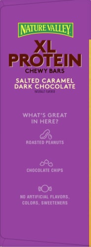 Nature Valley™ XL Protein Salted Caramel Dark Chocolate Chewy Bars Perspective: left