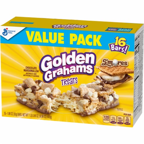 General Mills Golden Grahams S'mores Cereal Treat Bars Value Pack Perspective: left