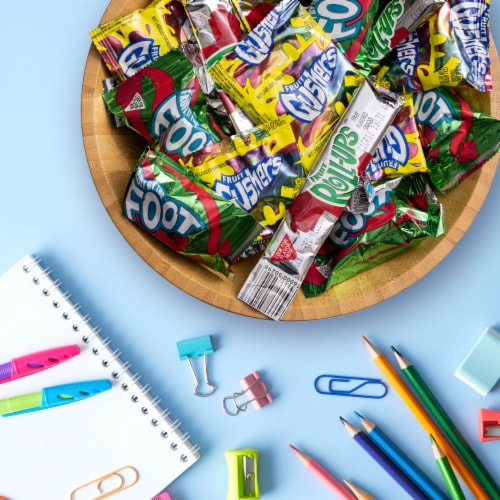 Fruit Roll-Ups Fruit by the Foot Gushers Snacks Variety Pack Perspective: left