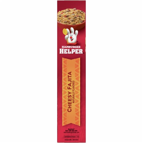 Hamburger Helper Cheesy Fajita Rice & Cheesy Sauce Mix Perspective: left