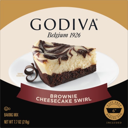 Godiva® Brownie Cheesecake Swirl Baking Mix Perspective: left