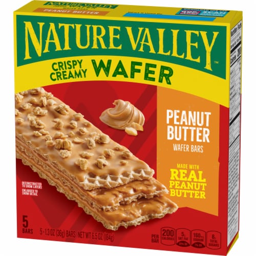 Nature Valley Wafer Peanut Butter Bars Perspective: left