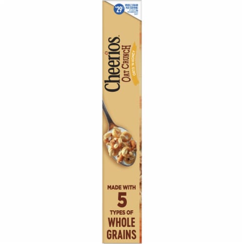 Cheerios Oat Crunch Oats 'N Honey Sweetened Multigrain Cereal Perspective: left