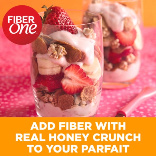 General Mills Fiber One Honey Clusters Cereal Perspective: left