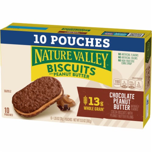 Nature Valley Biscuit Sandwiches Chocolate Peanut Butter Value Pack Perspective: left