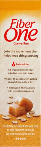 Fiber One Chewy Oats & Caramel Bars Perspective: left