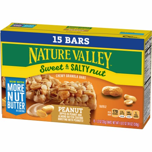 Nature Valley Peanut Sweet and Salty Nut Chewy Granola Bars Perspective: left