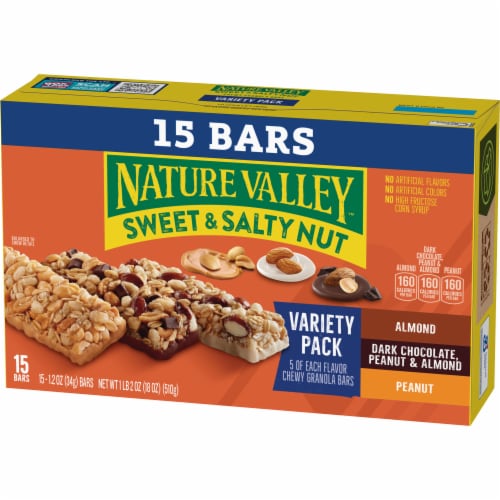Nature Valley Granola Bars Sweet and Salty Nut Variety Pack Perspective: left