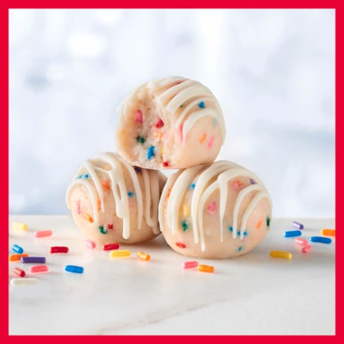 Betty Crocker™ No Bake Bites Birthday Cake Cookie Dough Perspective: left